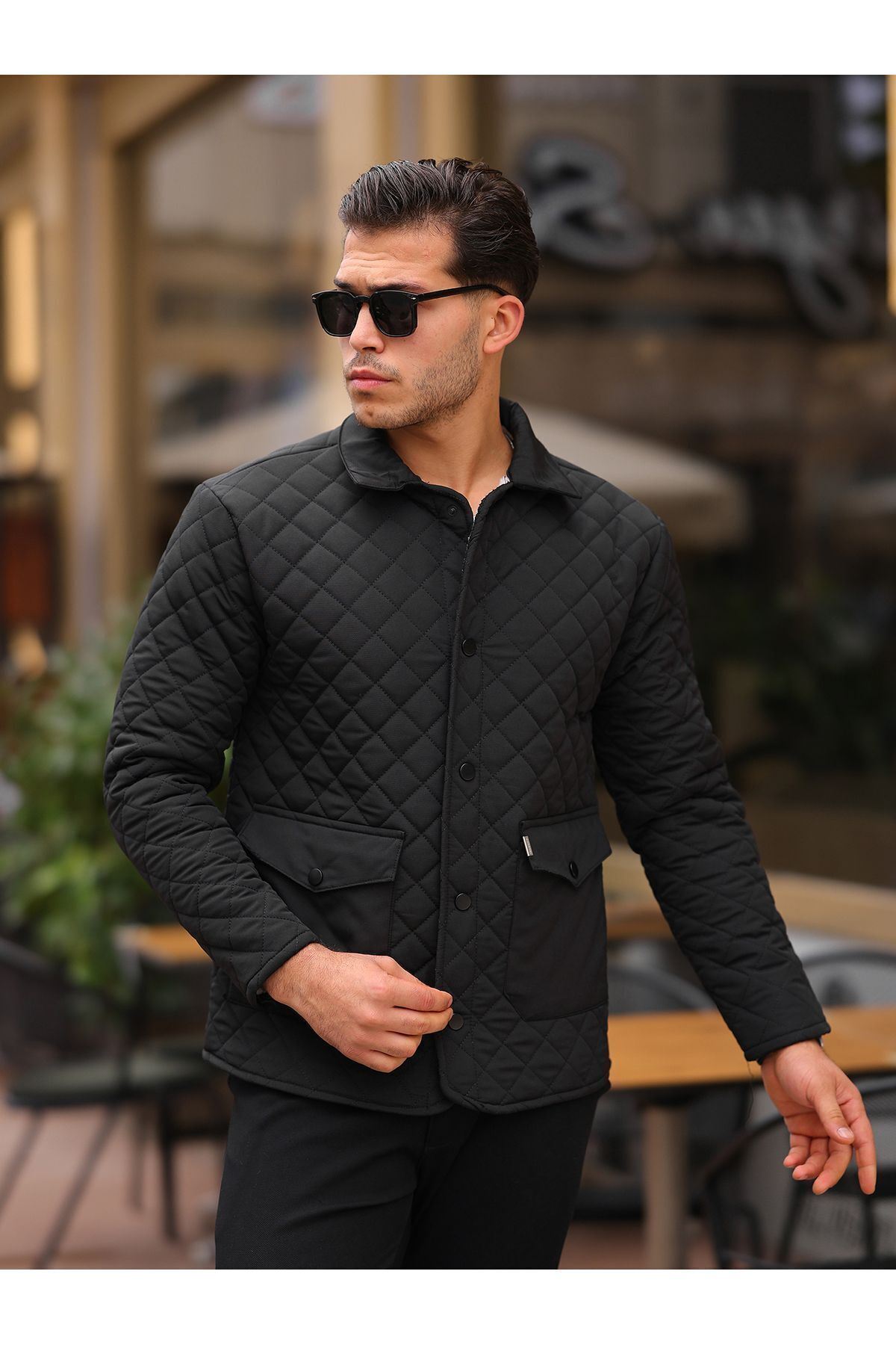 Çıtçıtlı Kürklü Kapitone Mont