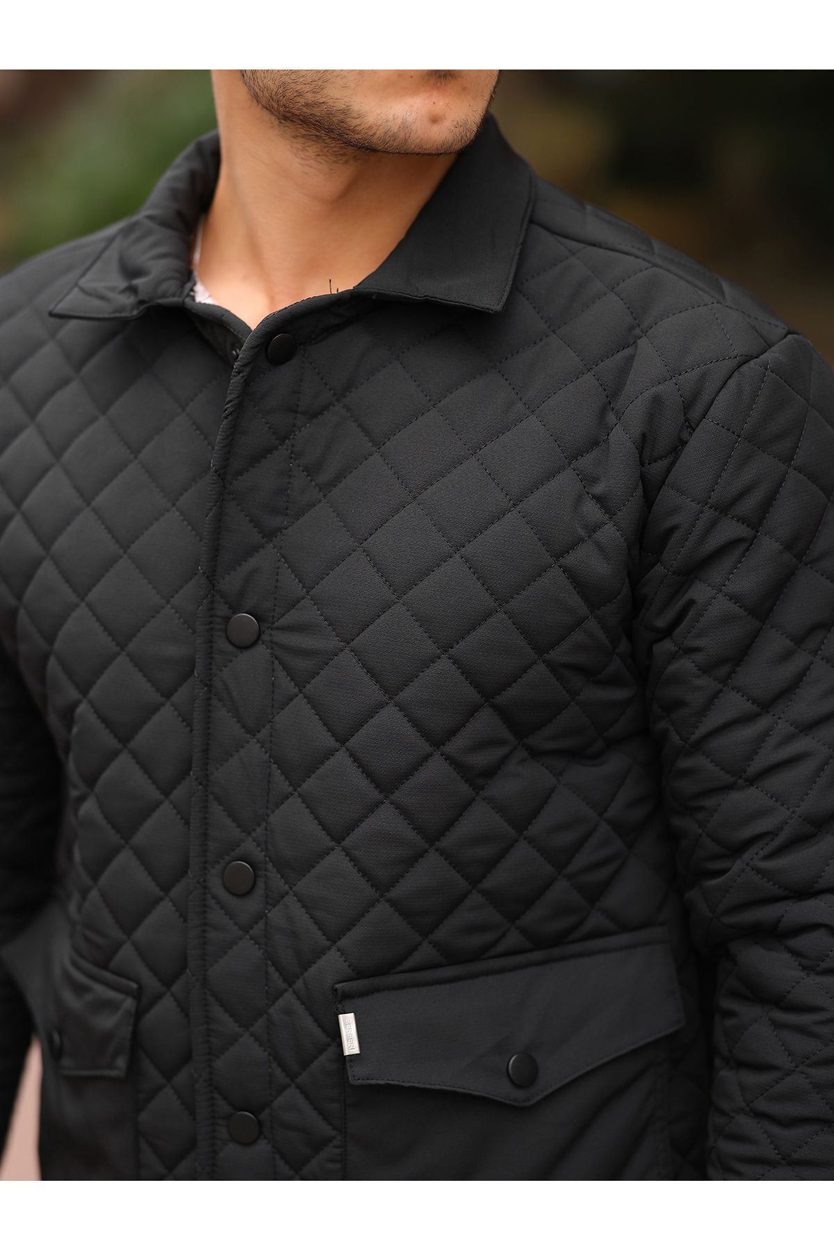 Çıtçıtlı Kürklü Kapitone Mont