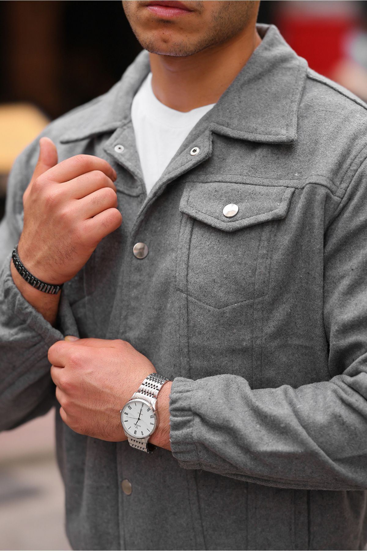 Oversize Kaşe Ceket