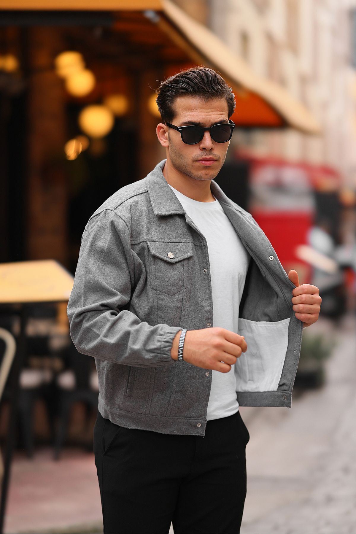 Oversize Kaşe Ceket