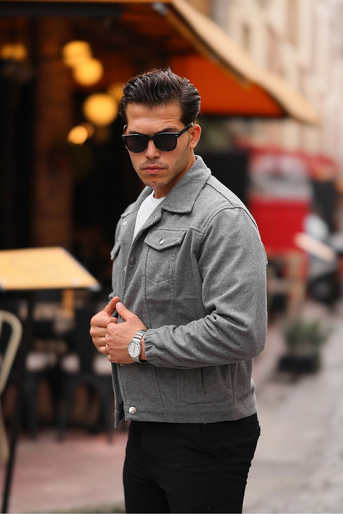 Oversize Kaşe Ceket