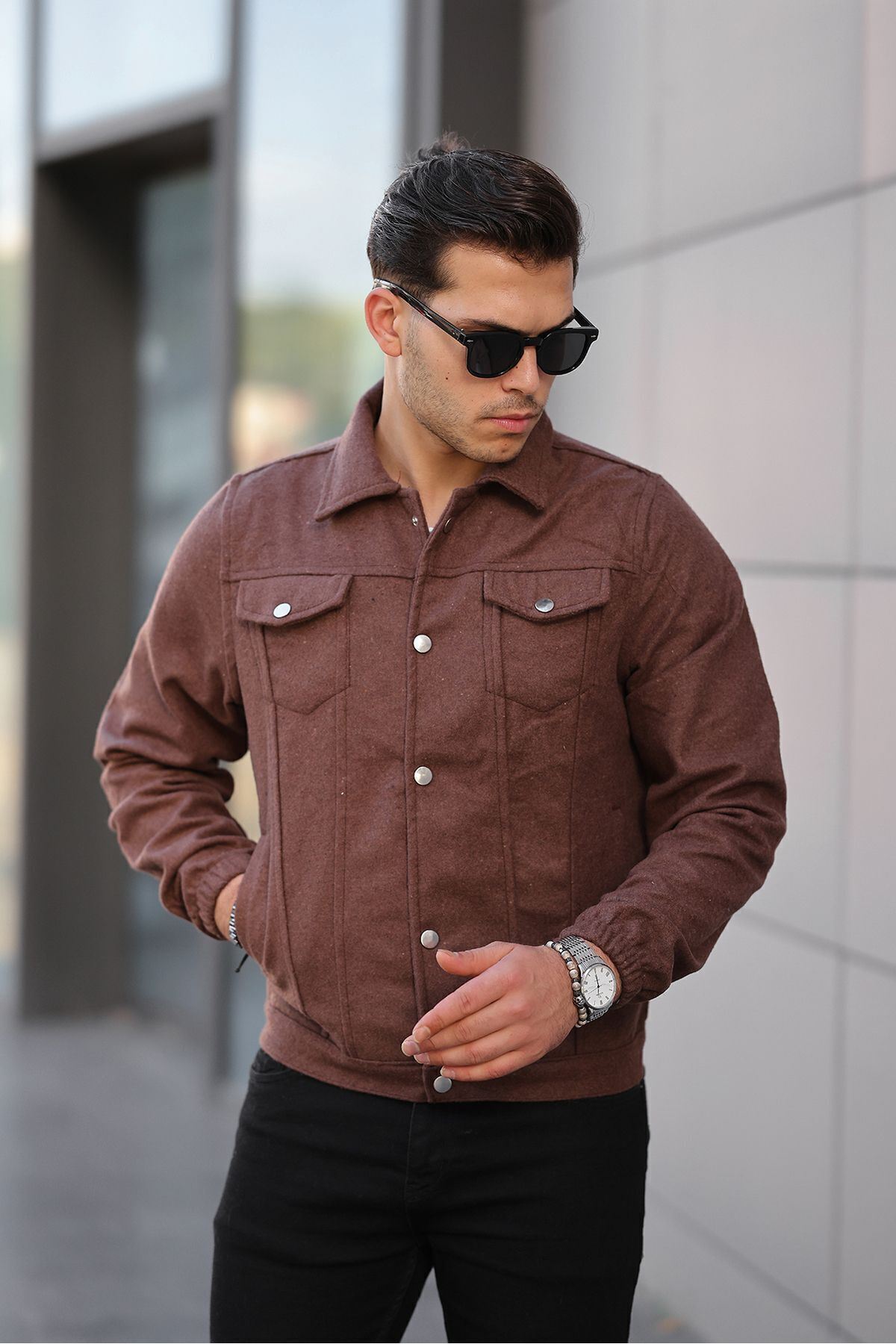 Oversize Kaşe Ceket