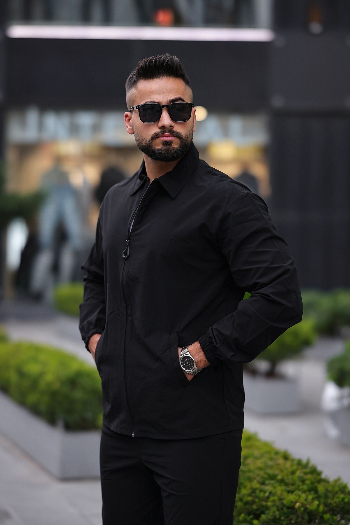 Gömlek Yakalı Fermuarlı Takım