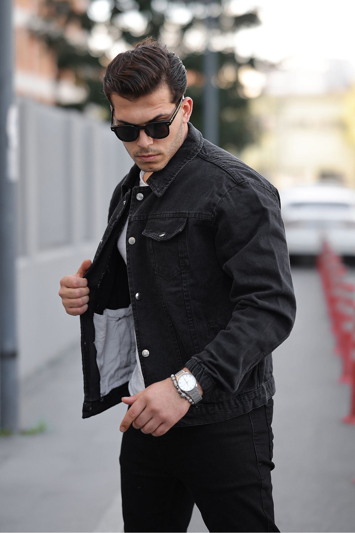 Çıtçıtlı Oversize Kot Ceket