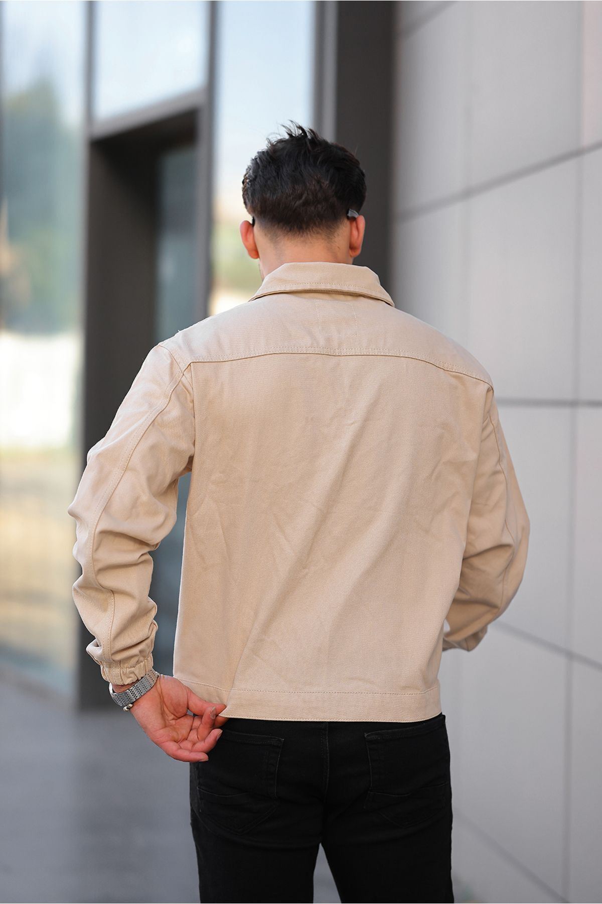 Çıtçıtlı Oversize Kot Ceket