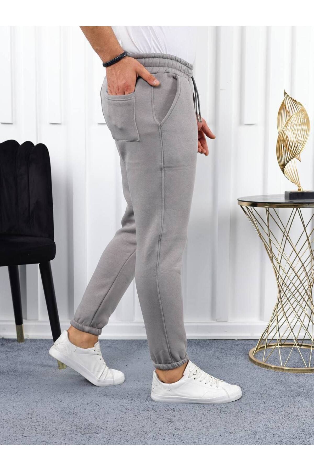 Bel Paça Lastikli Şardonlu Eşofman Altı