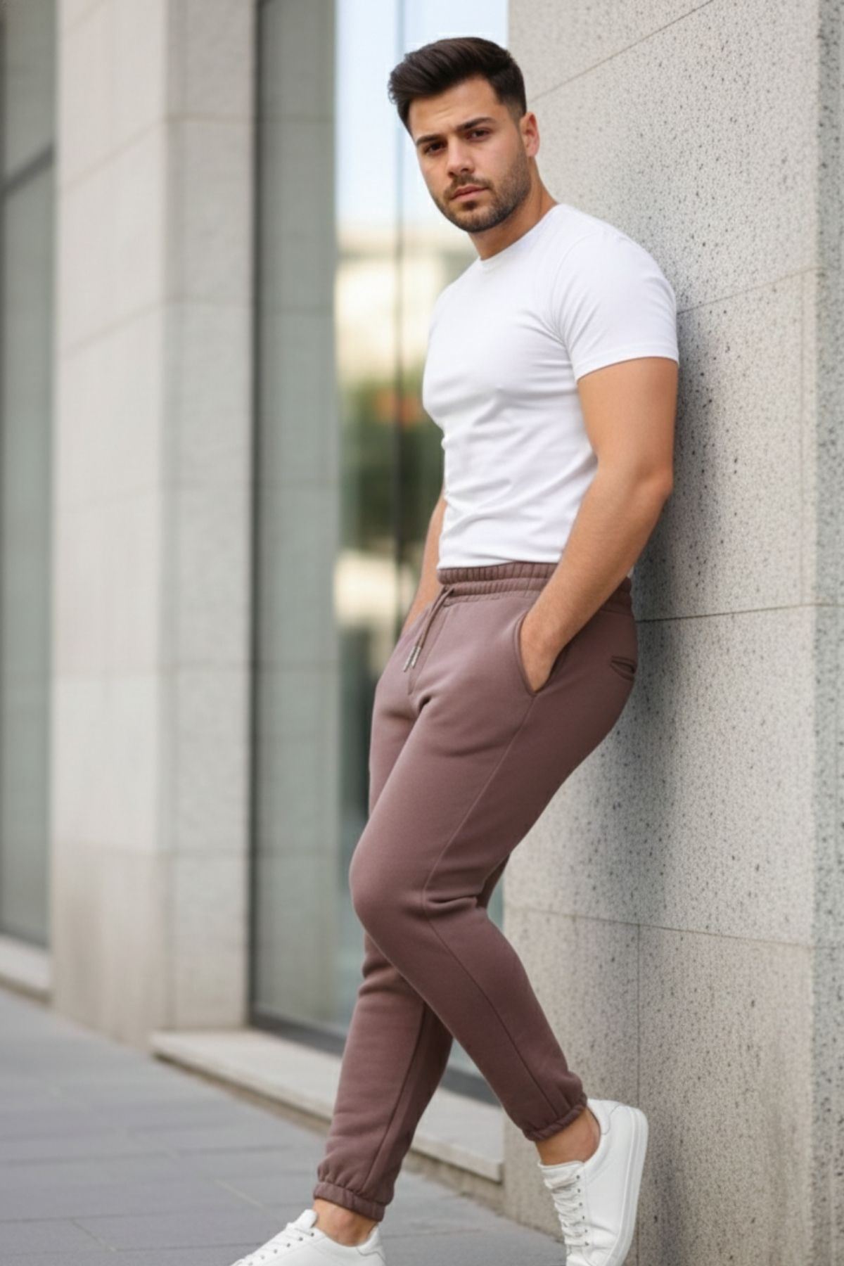 Bel Paça Lastikli Şardonlu Eşofman Altı