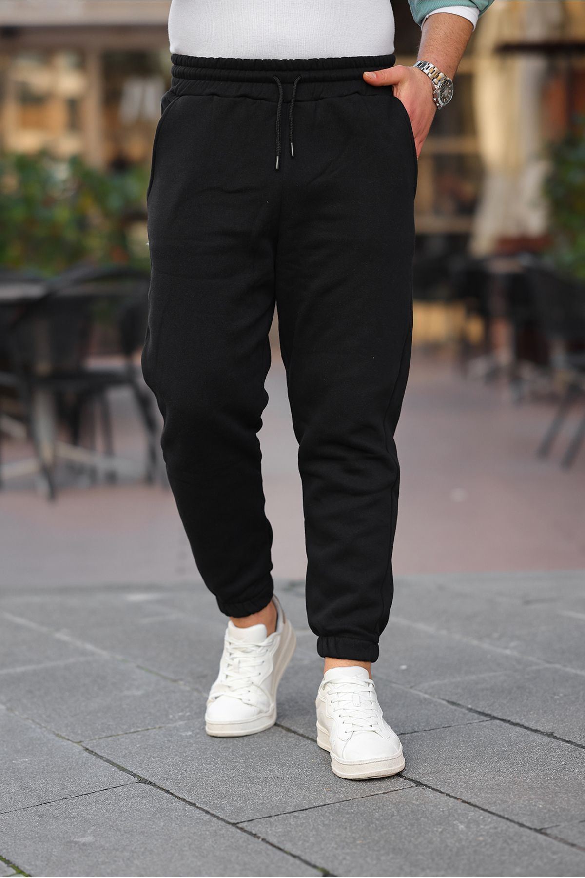 Bel Paça Lastikli Şardonlu Eşofman Altı