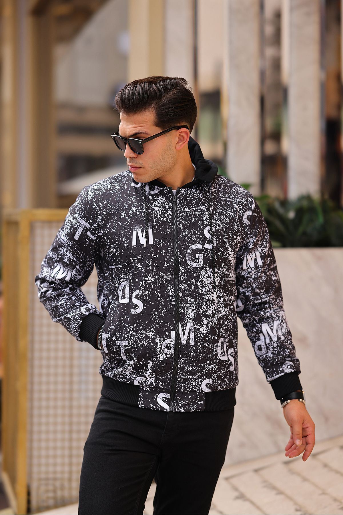 Erkek Içi Kürklü Suya Dayanıklı Çıkarıbilir Kapüşonlu Cepli Yağmurluk