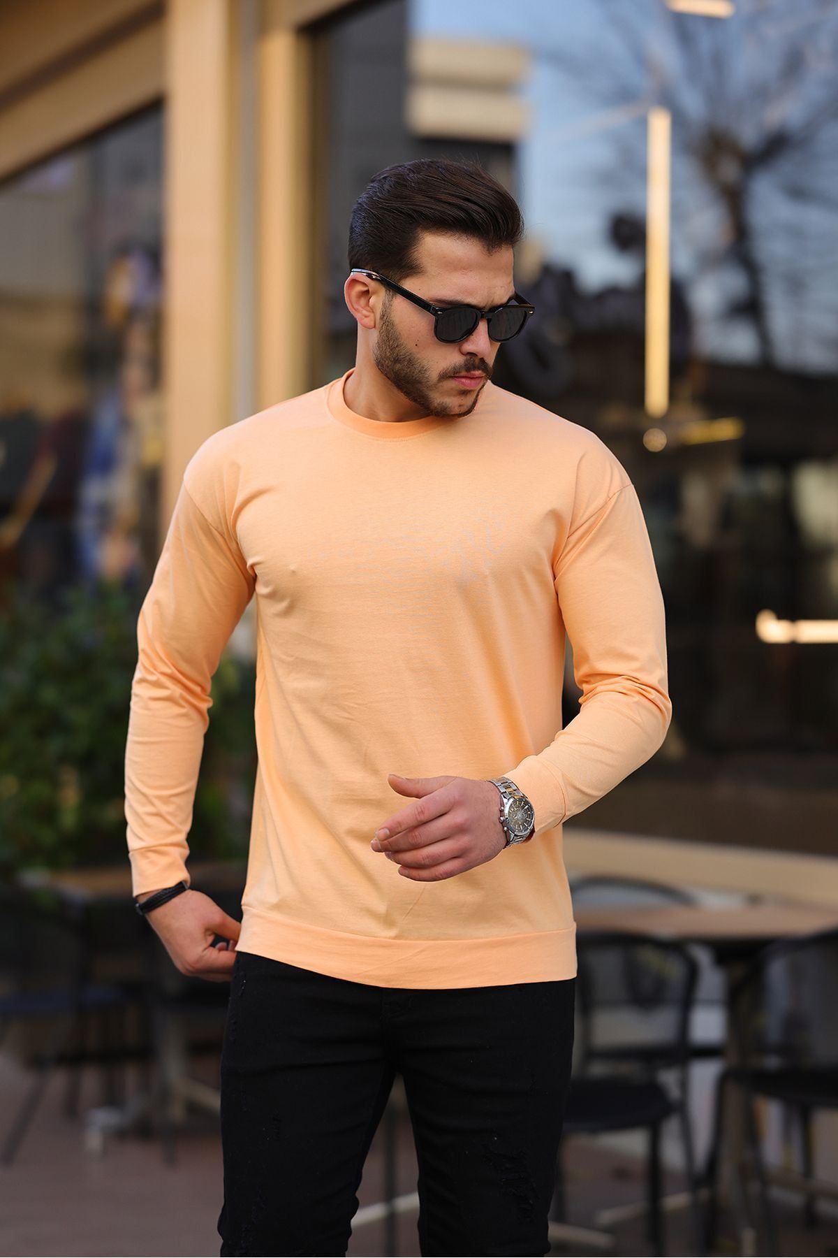 Sıfır Yaka Oversize Sweatshirt