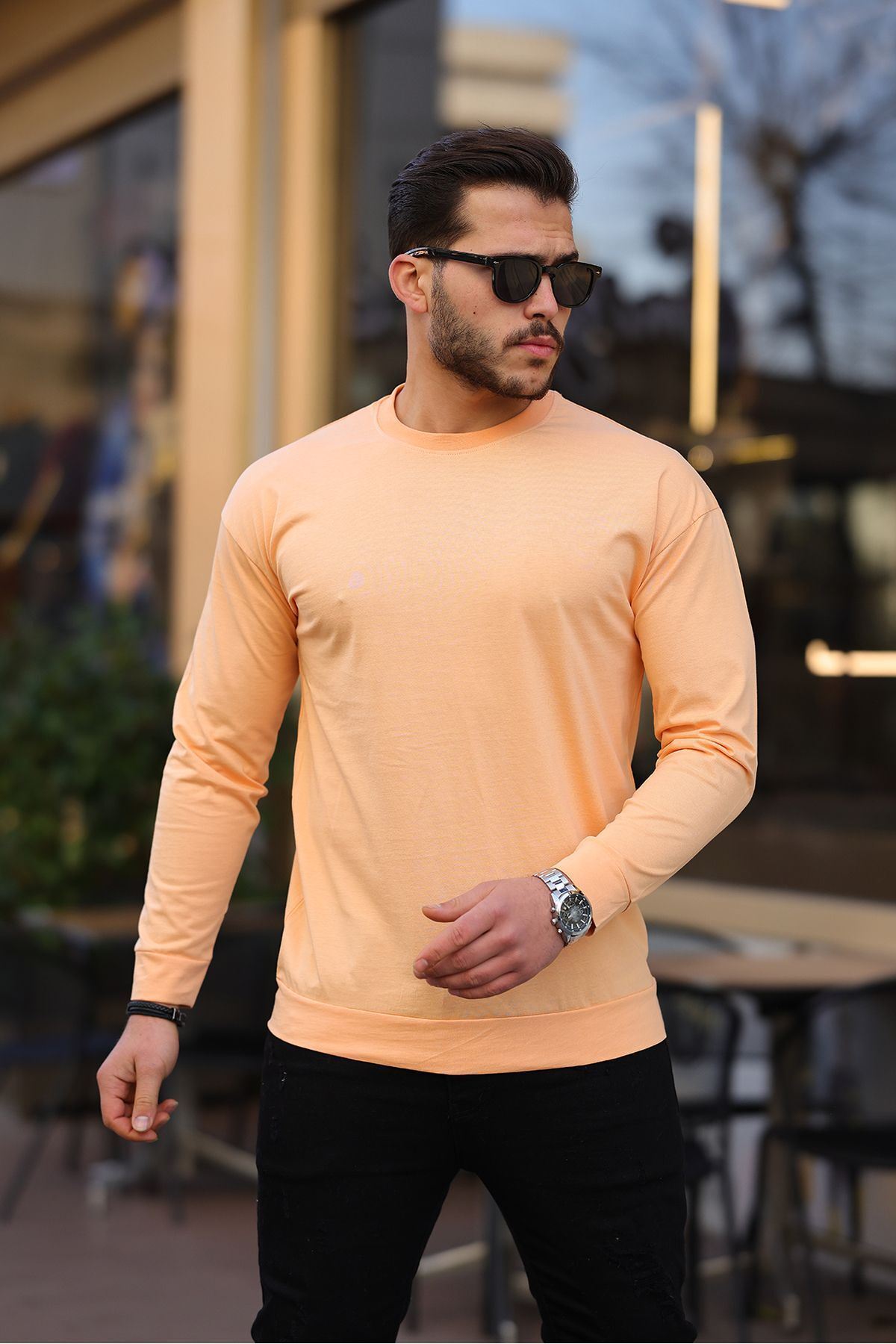 Sıfır Yaka Oversize Sweatshirt