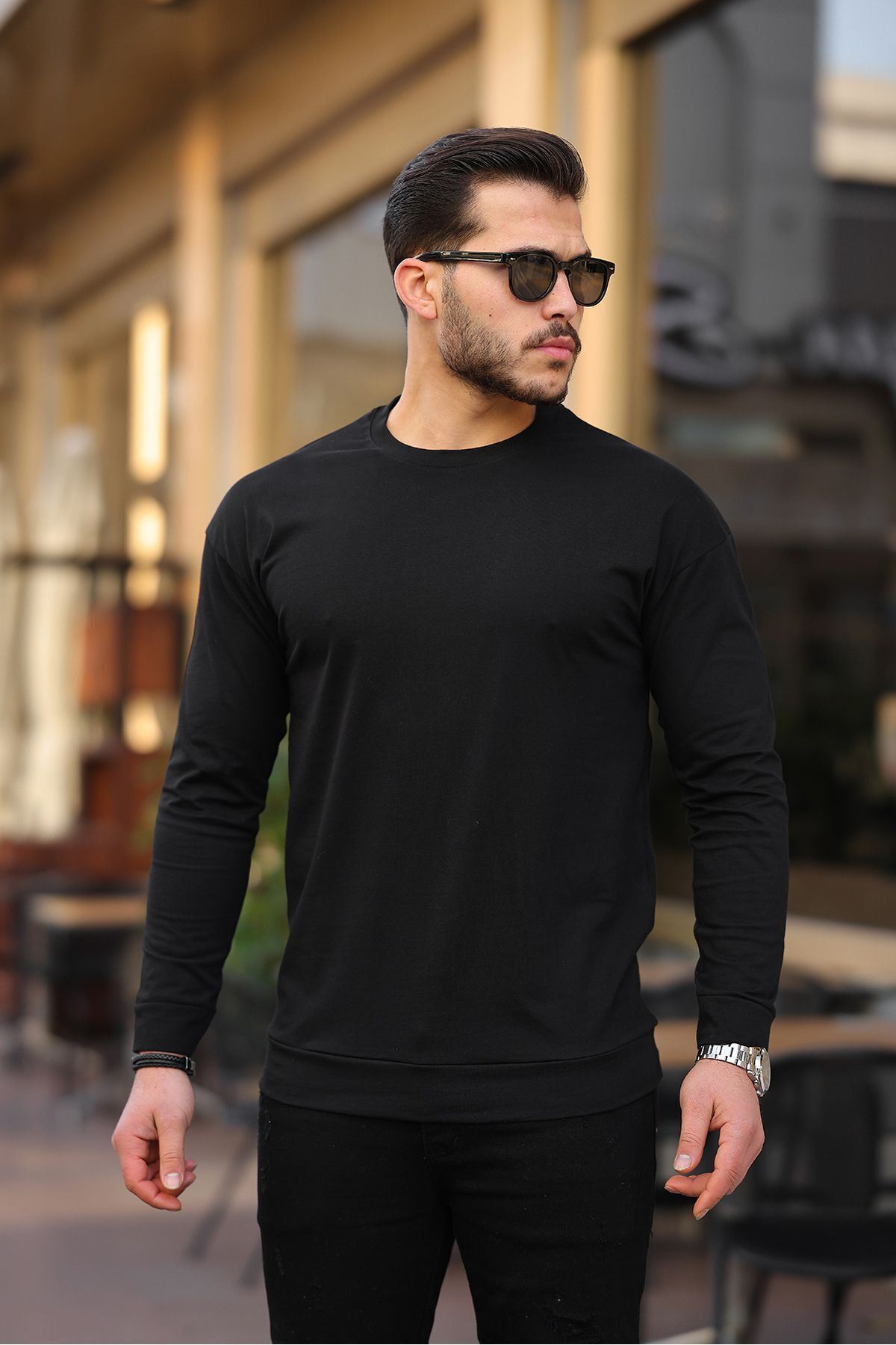 Sıfır Yaka Oversize Sweatshirt