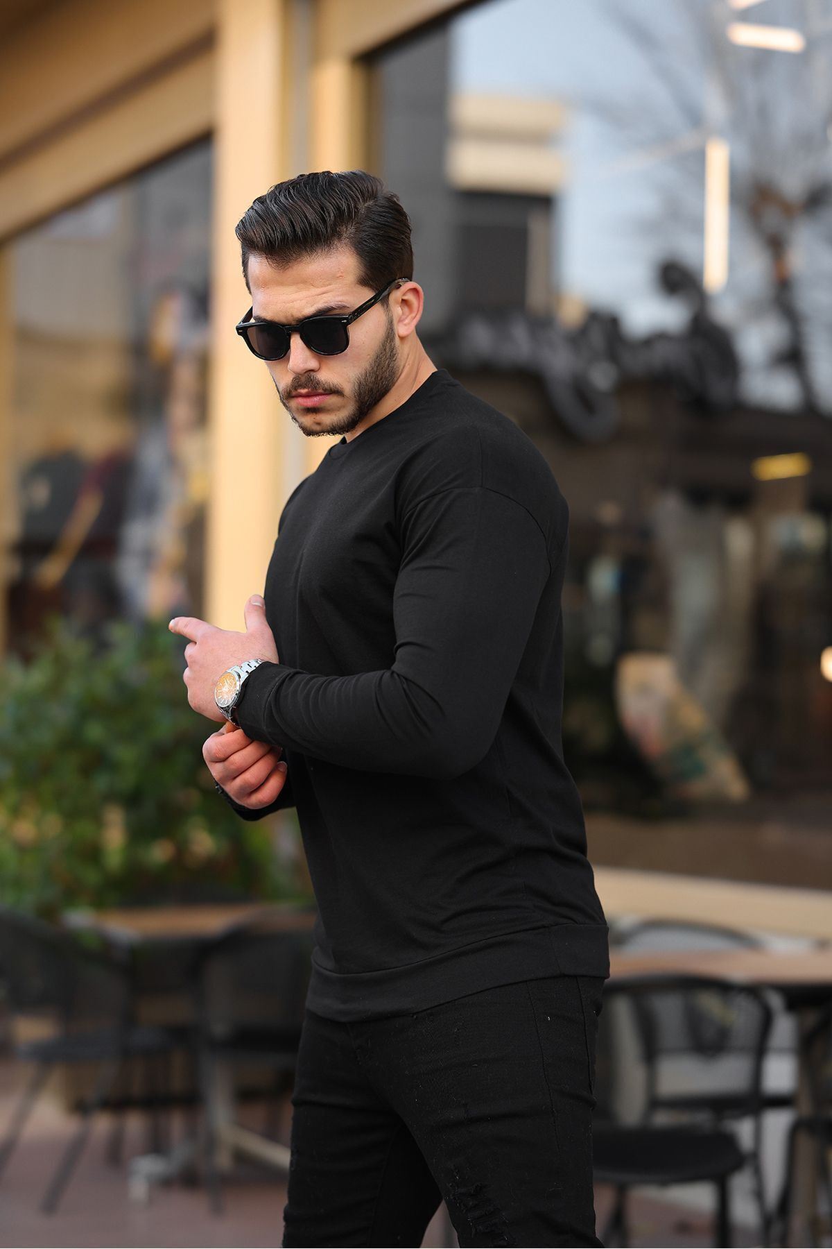 Sıfır Yaka Oversize Sweatshirt