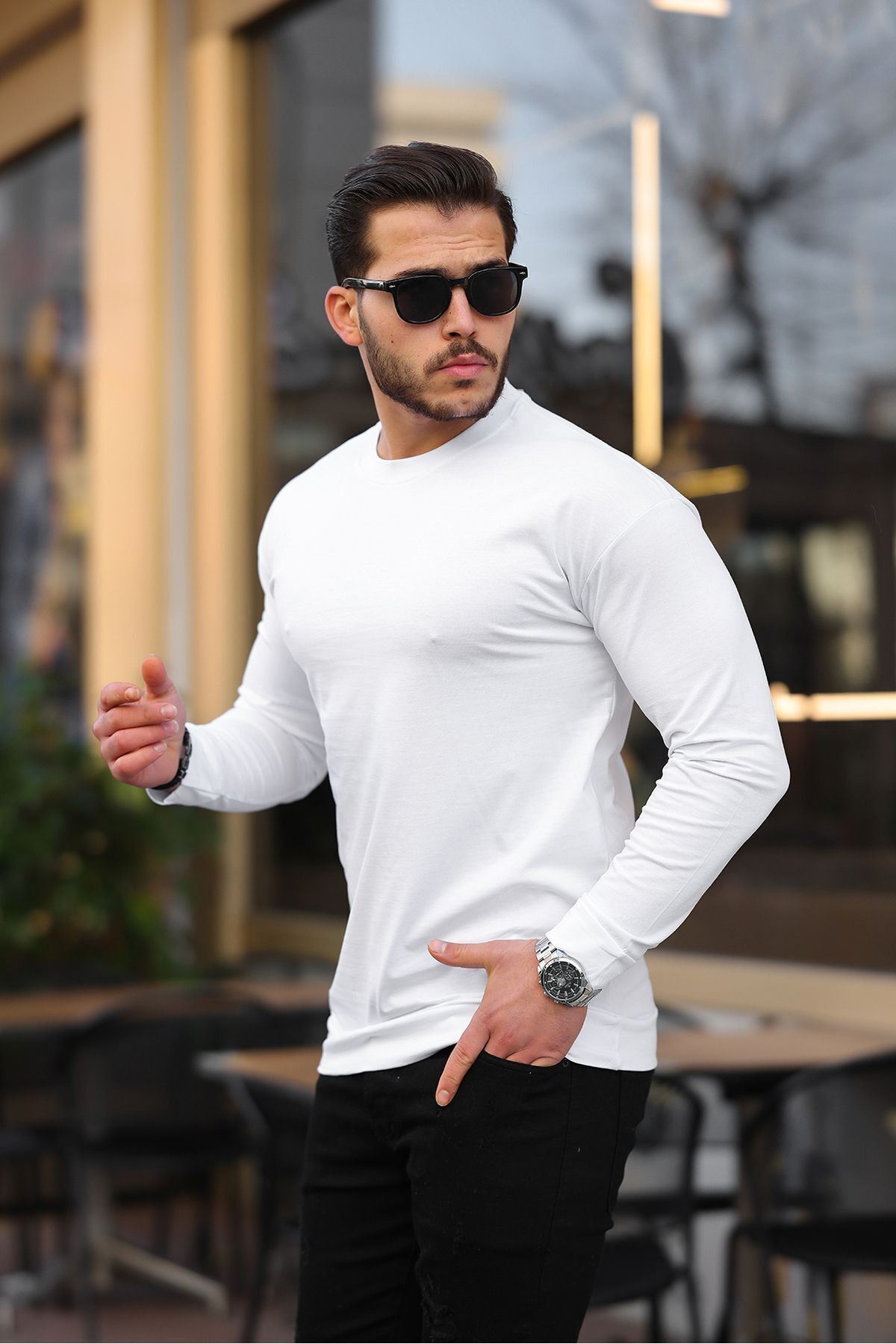 Sıfır Yaka Oversize Sweatshirt