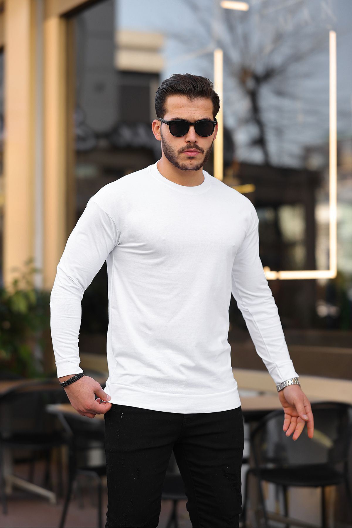 Sıfır Yaka Oversize Sweatshirt