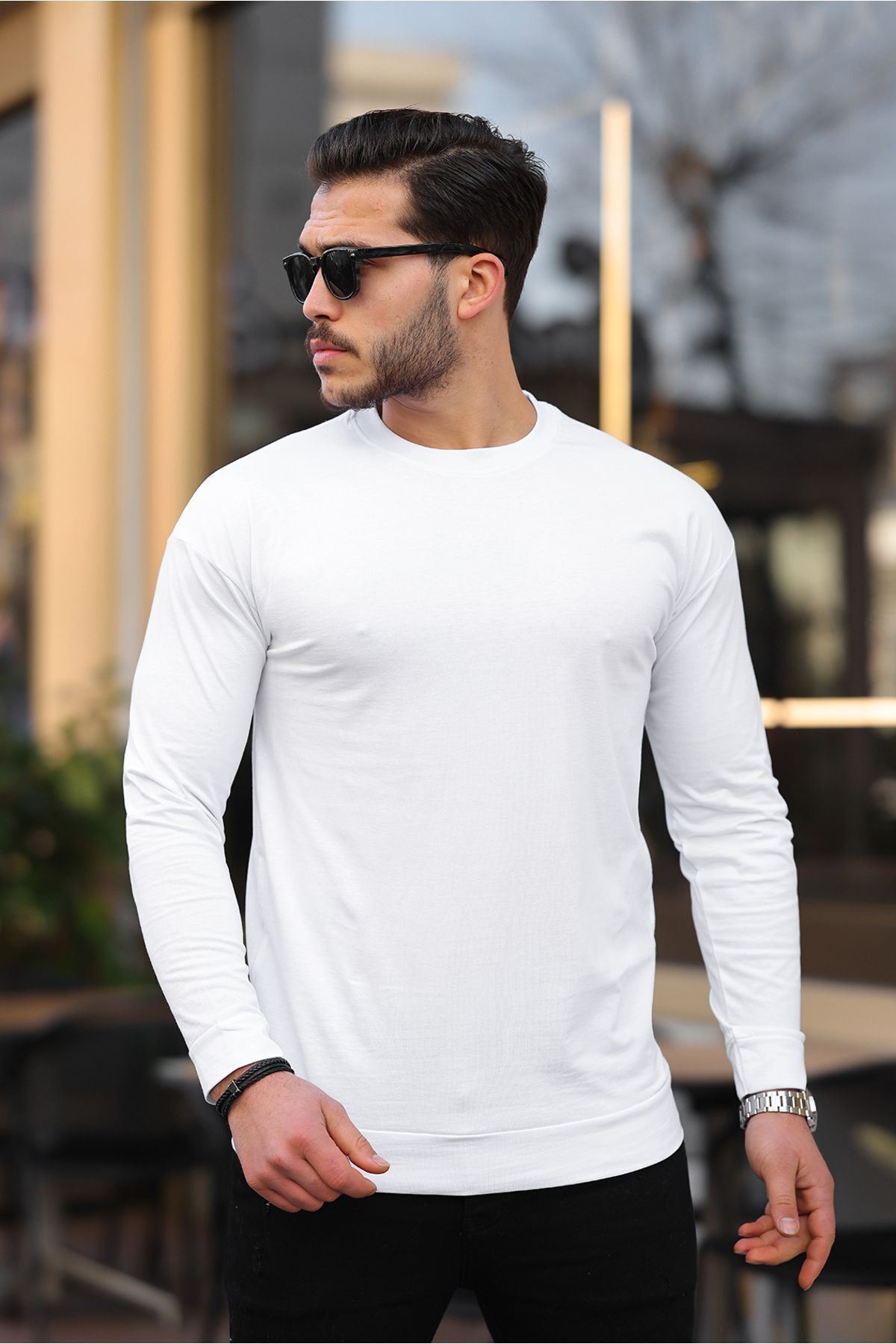 Sıfır Yaka Oversize Sweatshirt