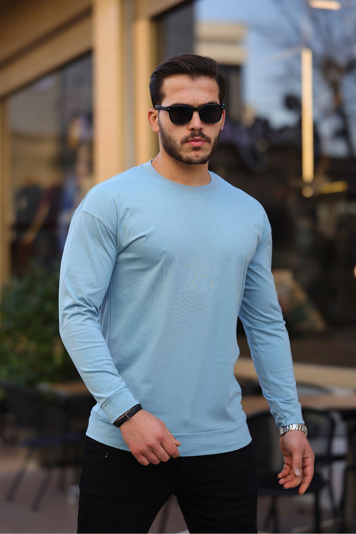 Sıfır Yaka Oversize Sweatshirt