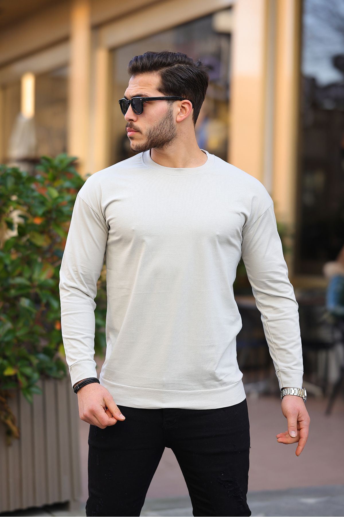 Sıfır Yaka Oversize Sweatshirt
