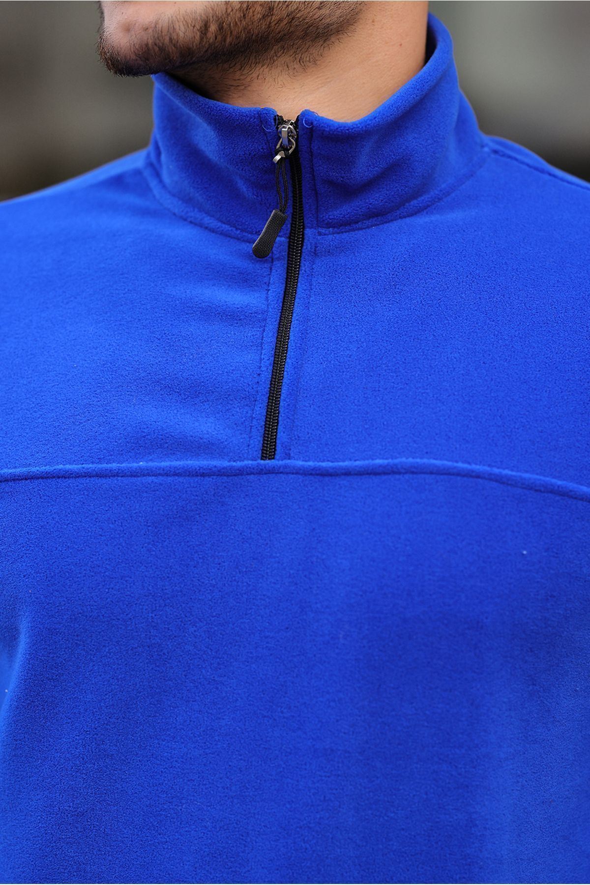 Yarım Fermuarlı Polar Sweatshirt