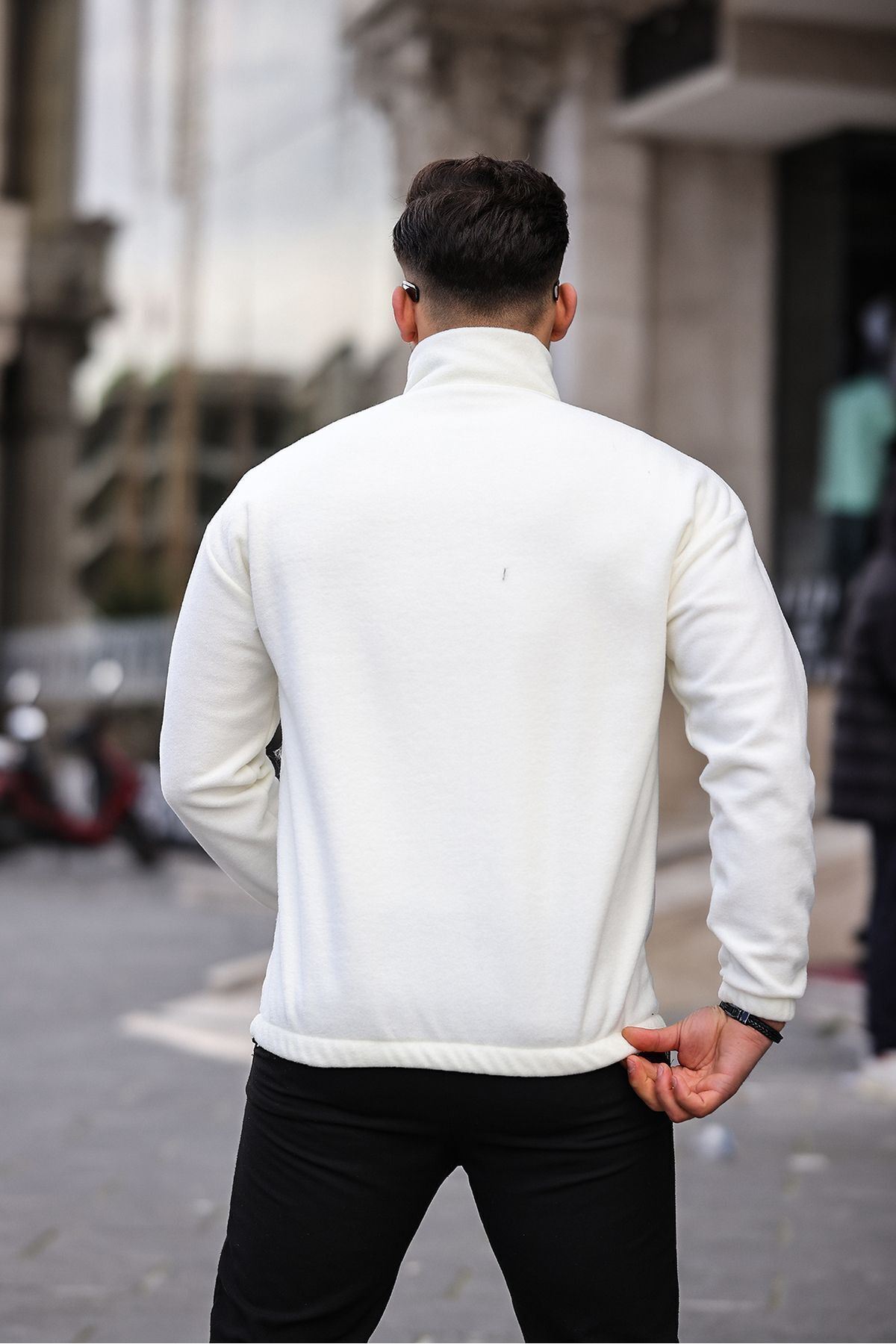 Yarım Fermuarlı Polar Sweatshirt