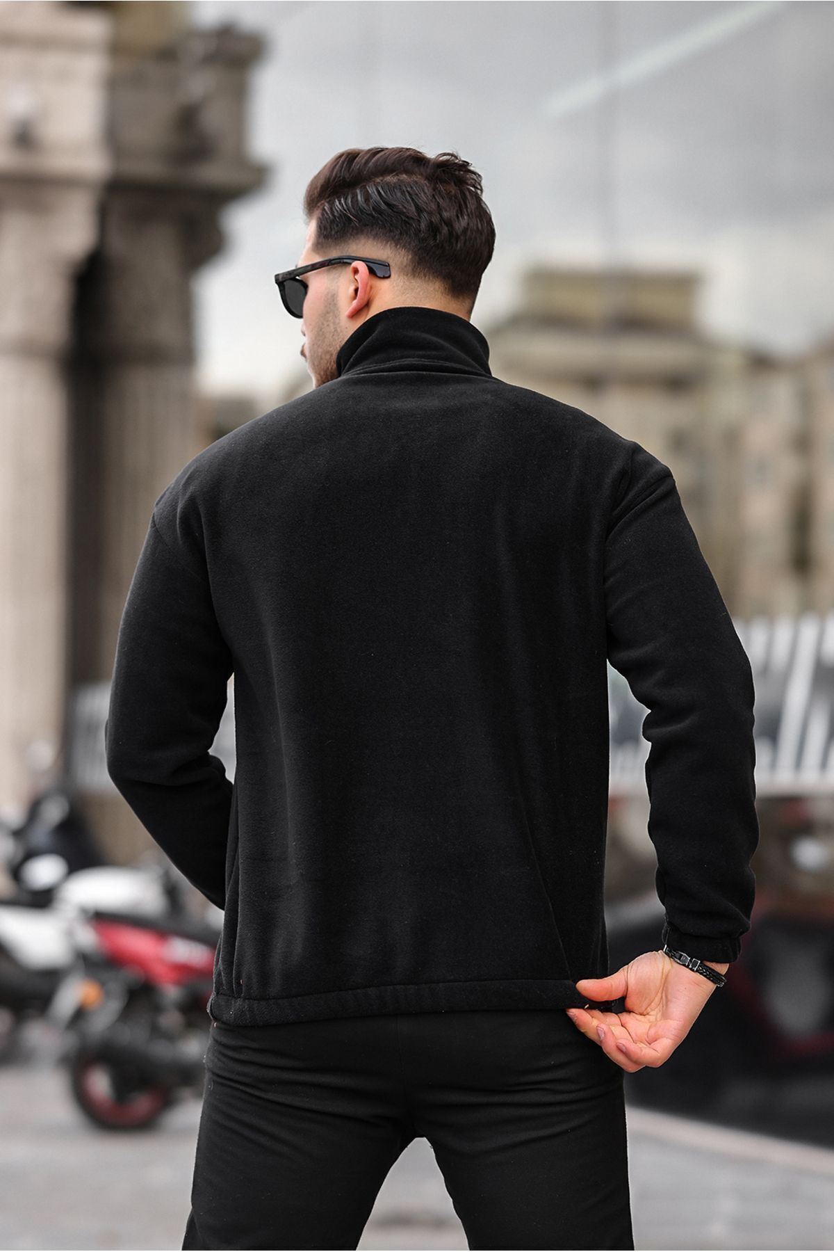 Yarım Fermuarlı Polar Sweatshirt