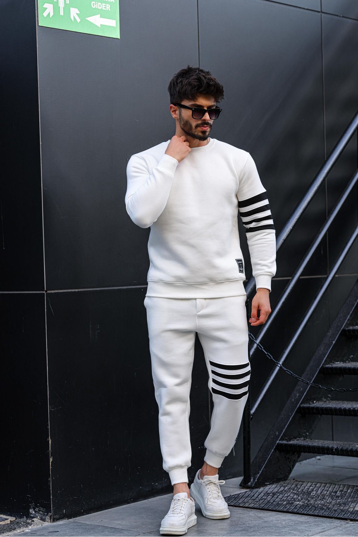 Droplu Üç İplik Eşofman Takımı