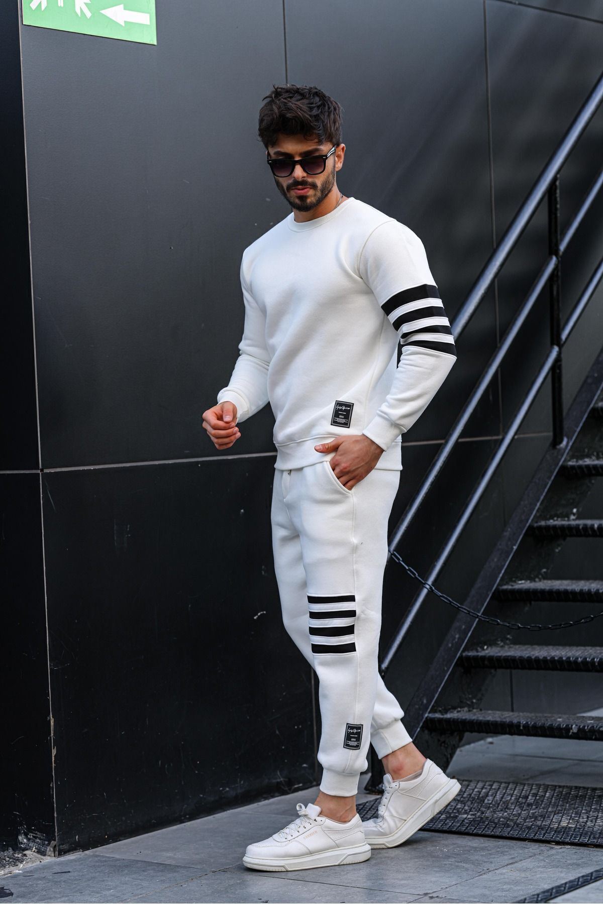 Droplu Üç İplik Eşofman Takımı