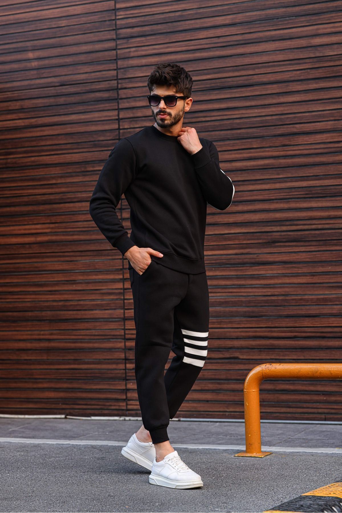 Droplu Üç İplik Eşofman Takımı