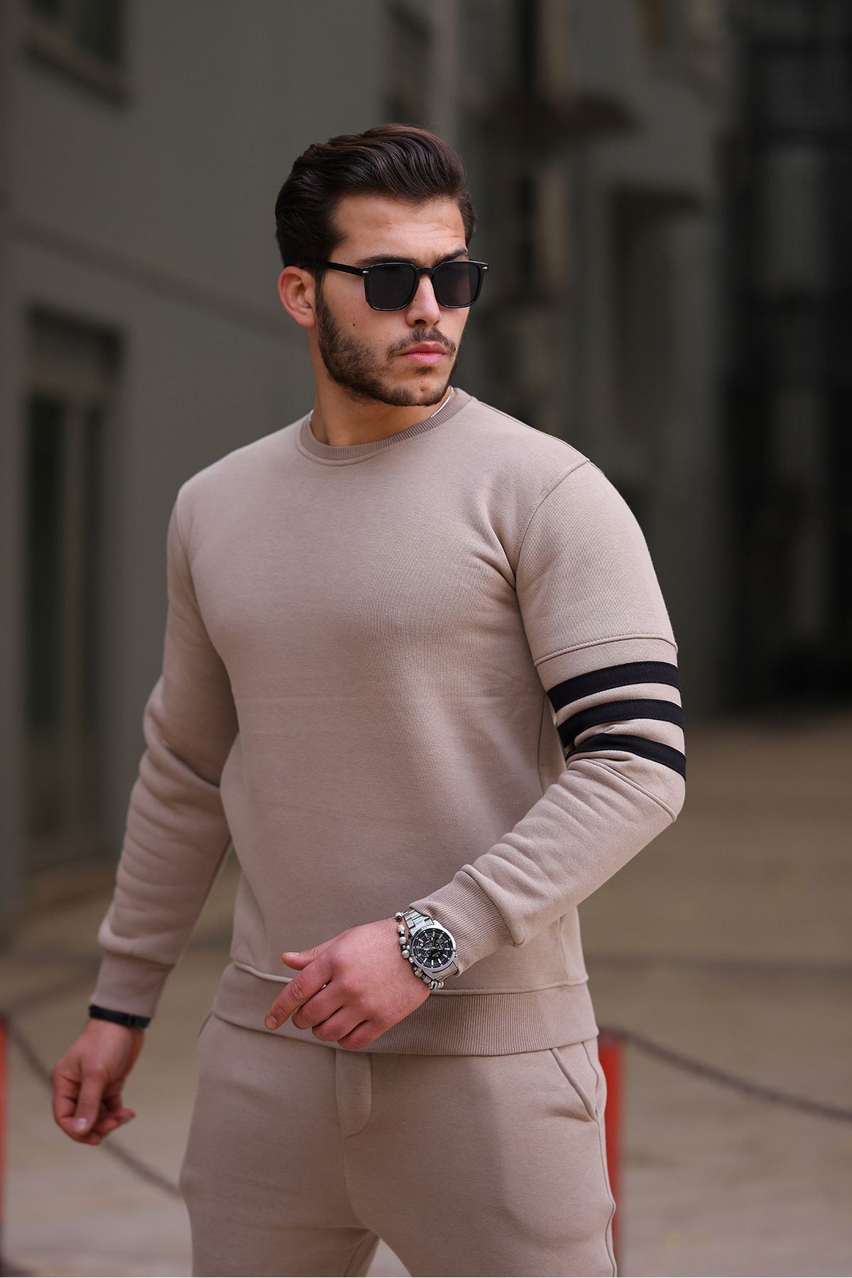 Droplu Üç İplik Eşofman Takımı