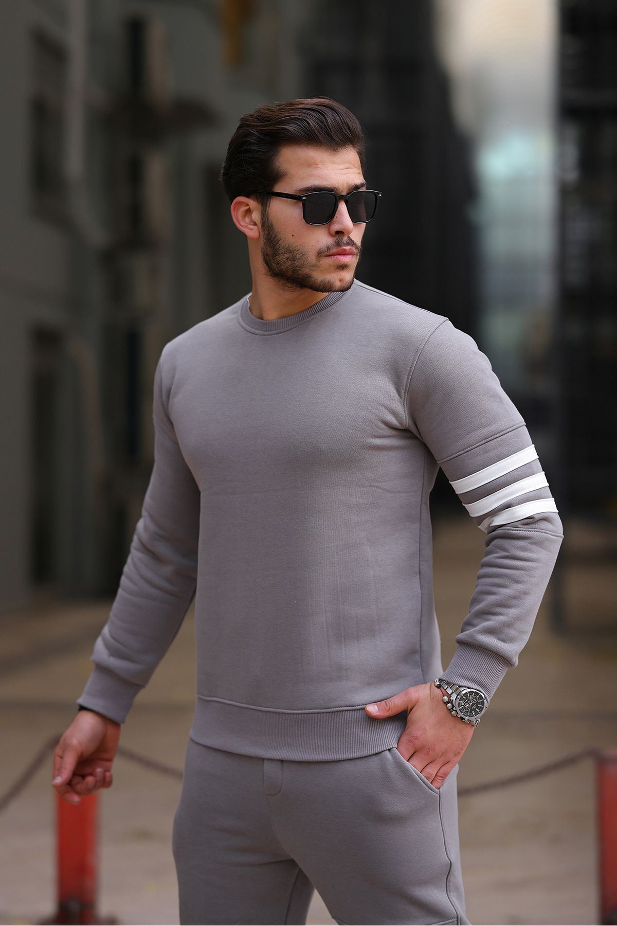 Droplu Üç İplik Eşofman Takımı