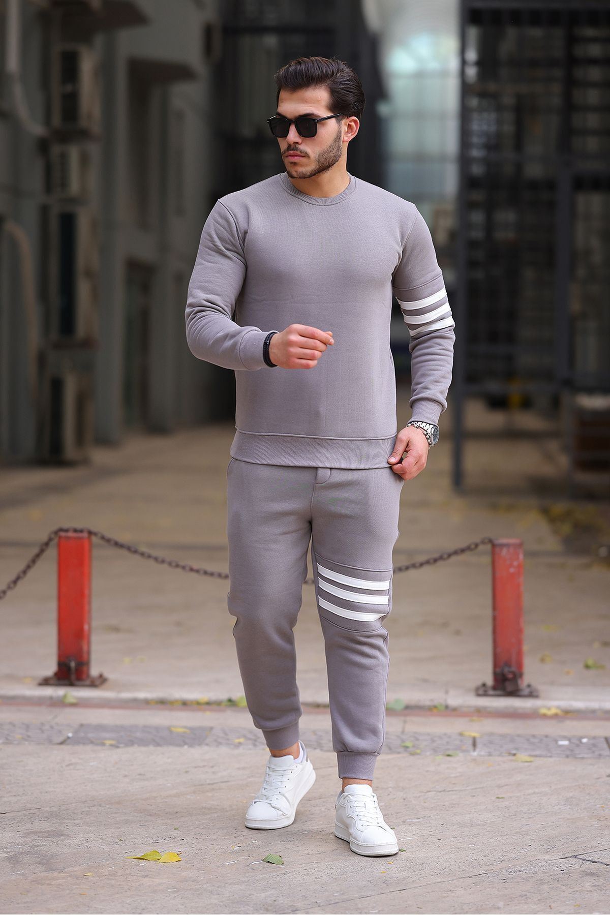 Droplu Üç İplik Eşofman Takımı