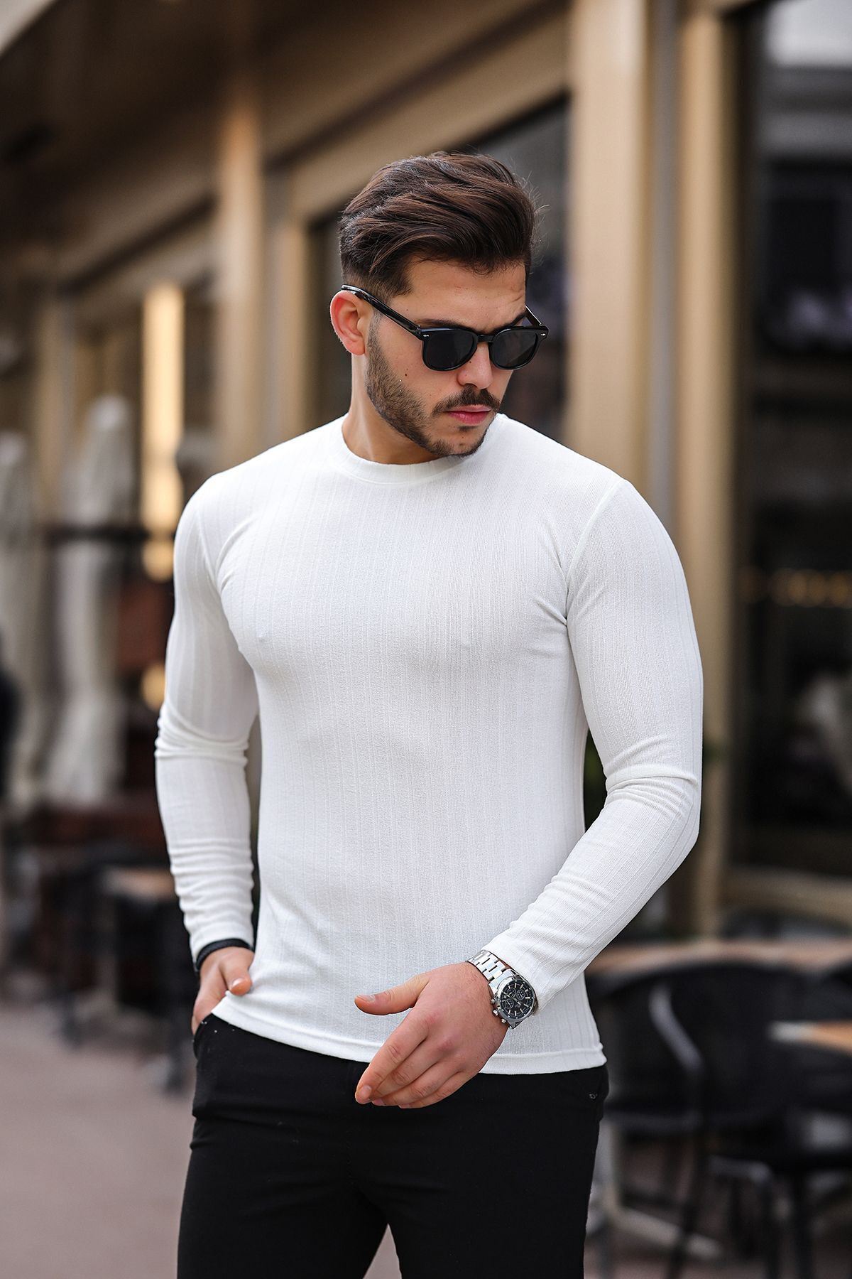 Jakarlı Mevsimlik Sweatshirt