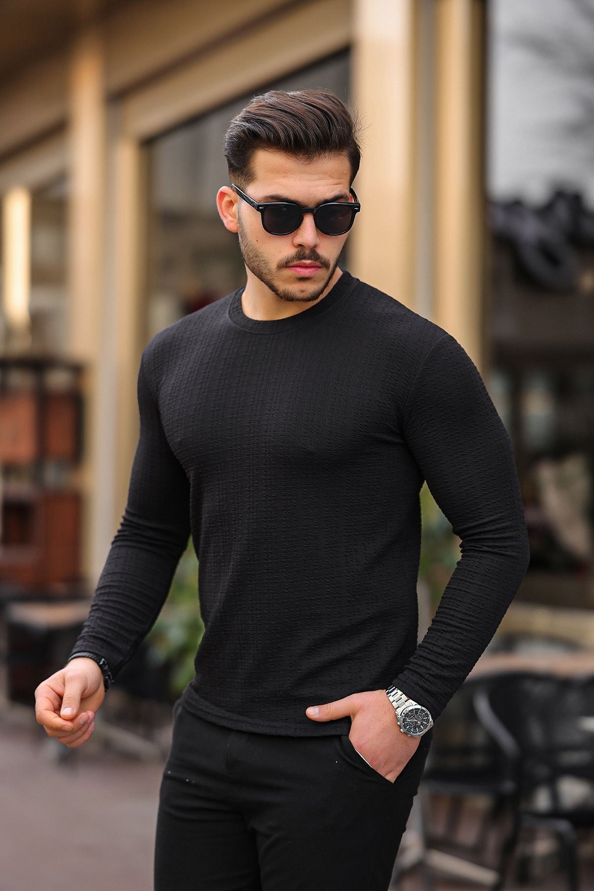 Jakarlı Mevsimlik Sweatshirt