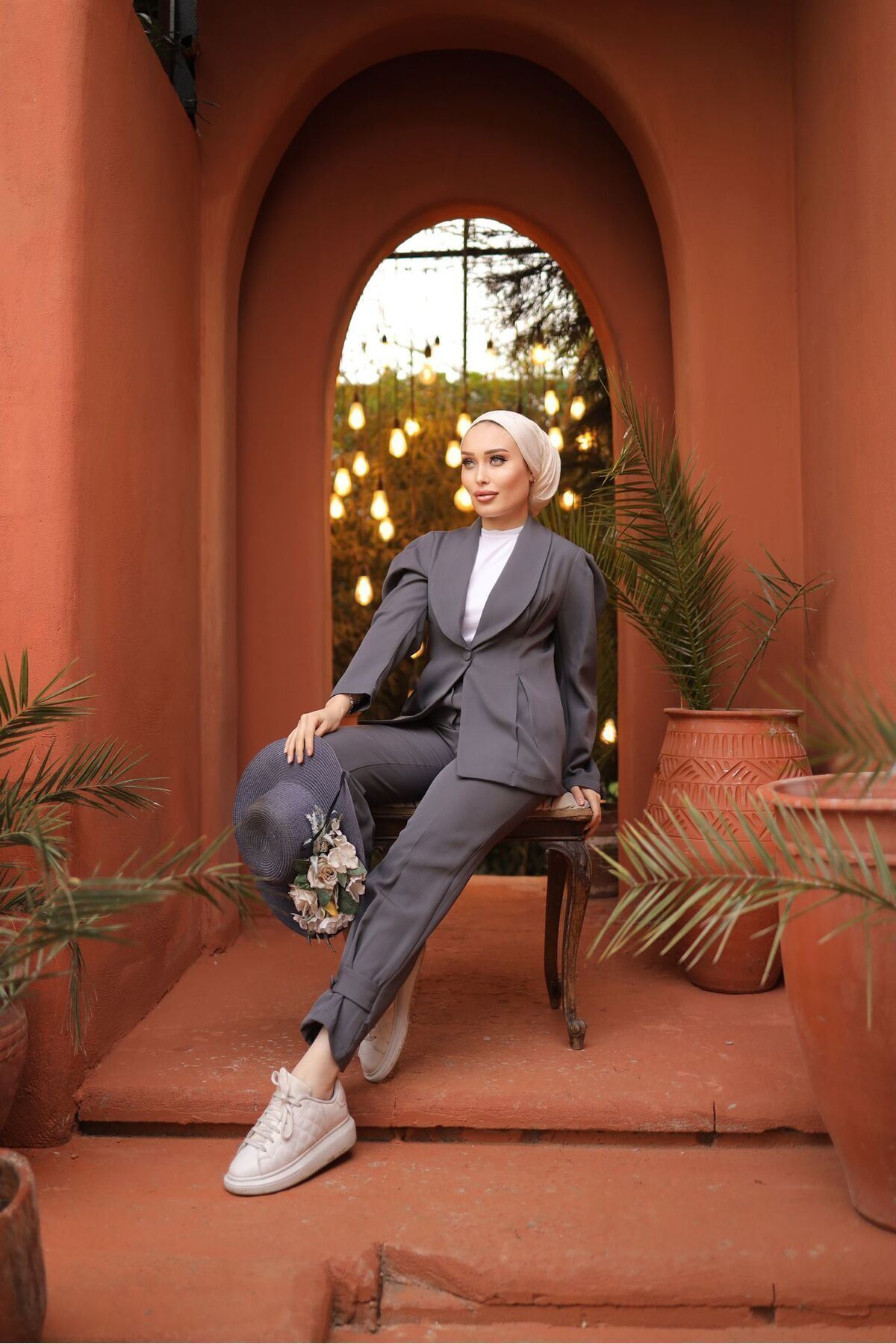 Paça Düğmeli Ceket Pantolon Takım