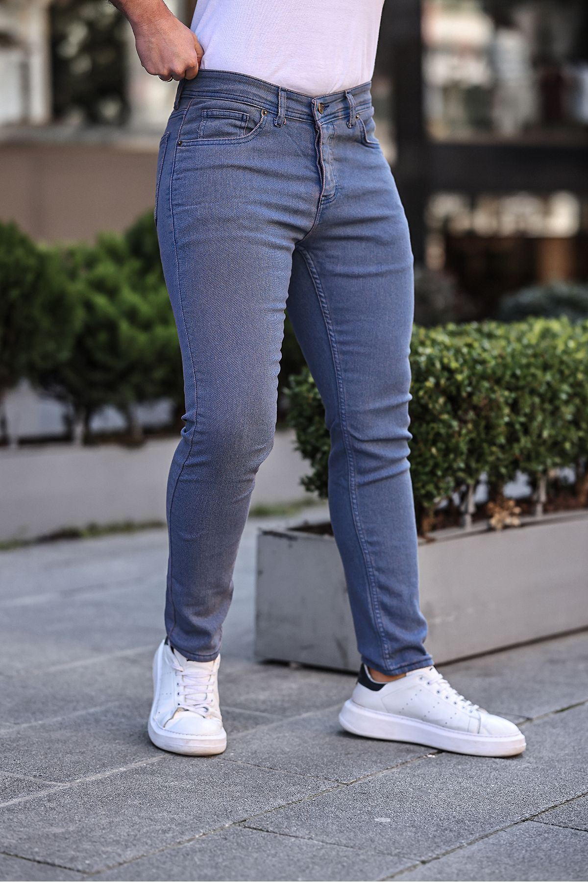 Slim Fit Likralı Erkek Kot Pantolon