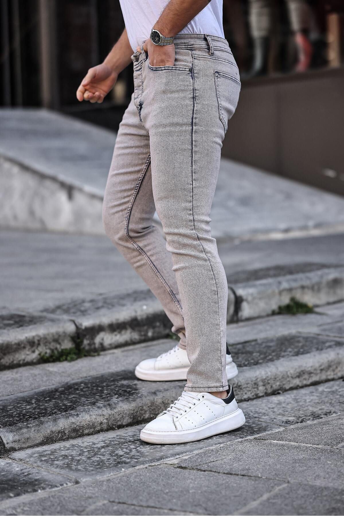 Slim Fit Likralı Erkek Kot Pantolon