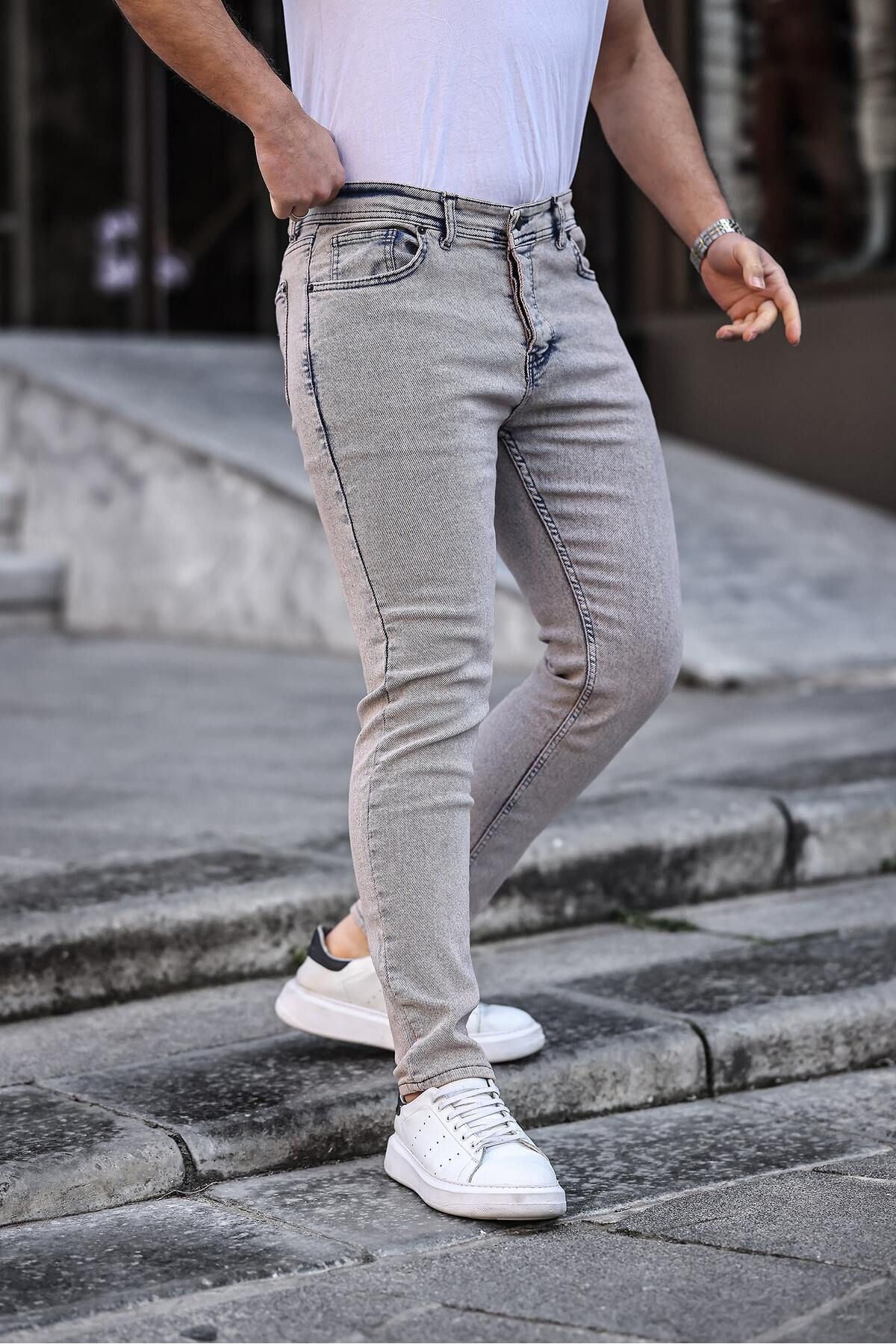 Slim Fit Likralı Erkek Kot Pantolon