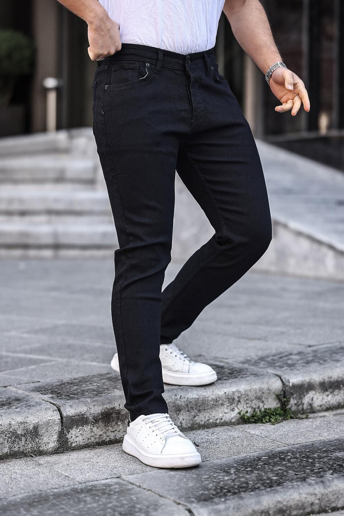 Slim Fit Likralı Erkek Kot Pantolon