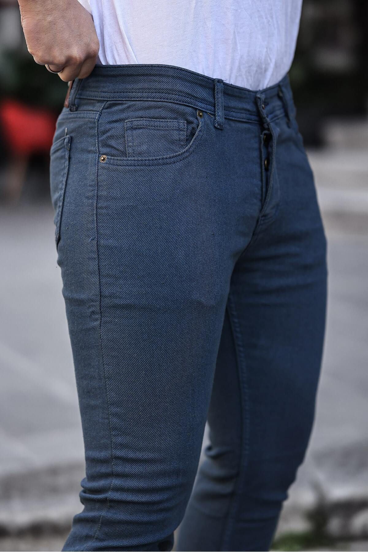 Slim Fit Likralı Erkek Kot Pantolon