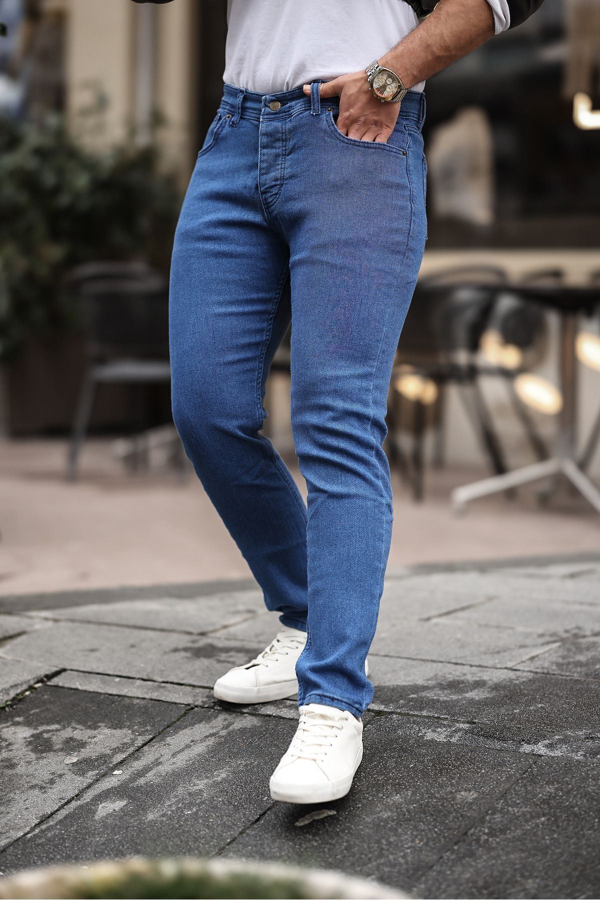 Slim Fit Likralı Erkek Kot Pantolon