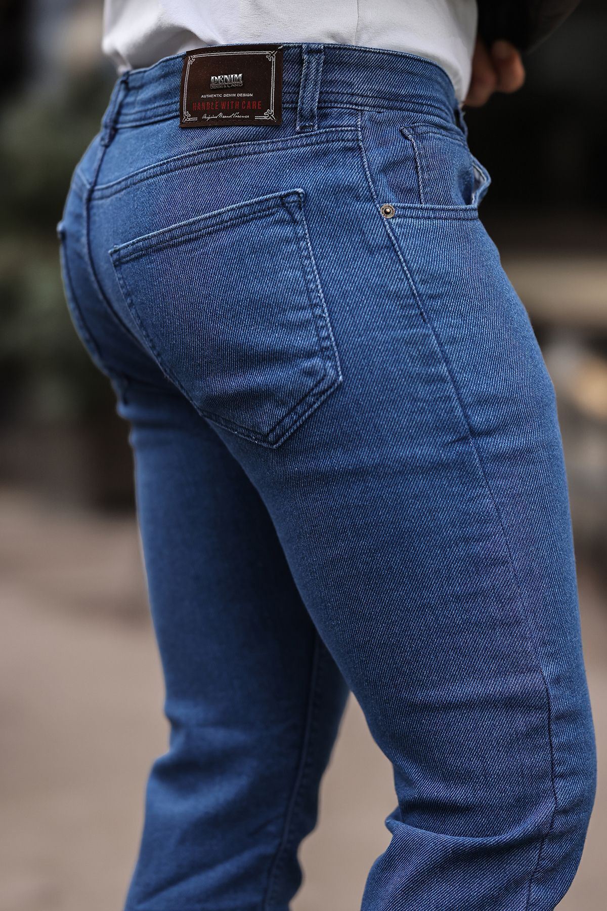 Slim Fit Likralı Erkek Kot Pantolon