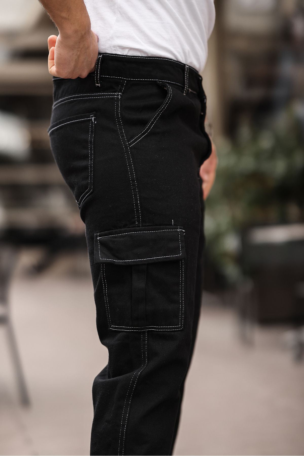 Erkek Kargo Cepli Baggy Pantolon