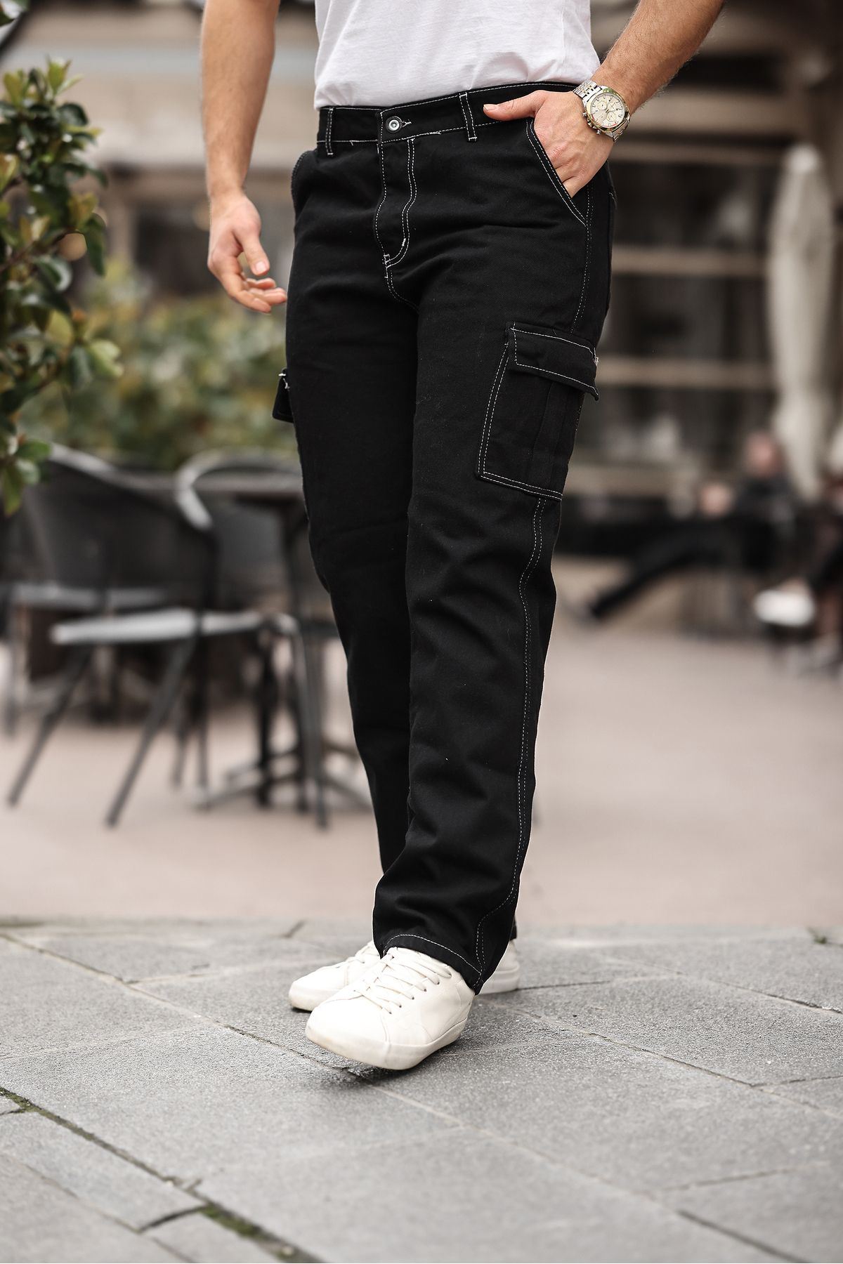 Erkek Kargo Cepli Baggy Pantolon
