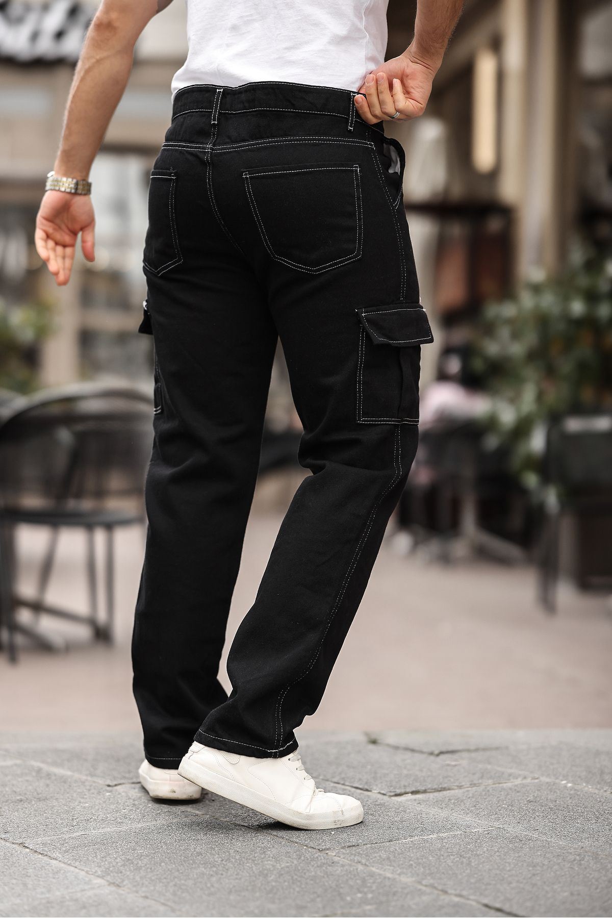 Erkek Kargo Cepli Baggy Pantolon