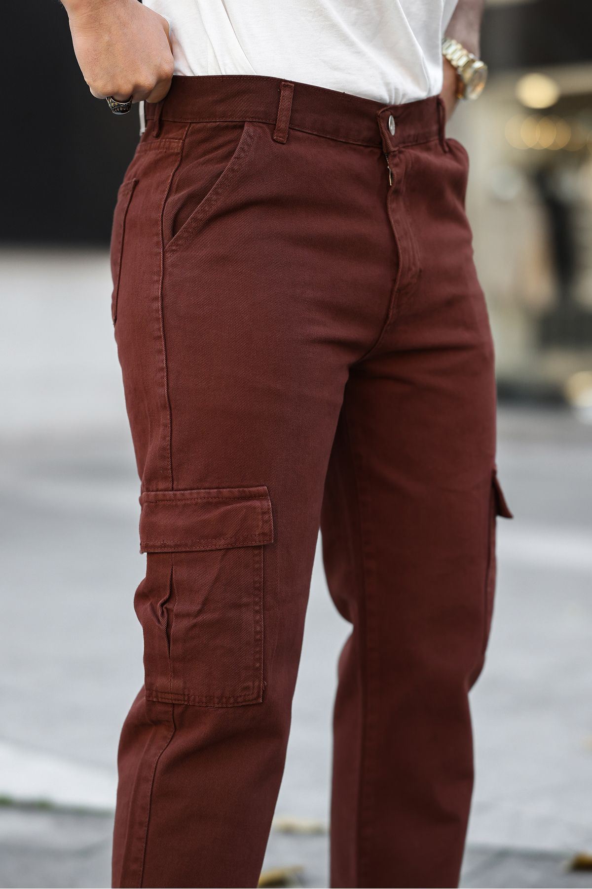 Erkek Kargo Cepli Baggy Pantolon