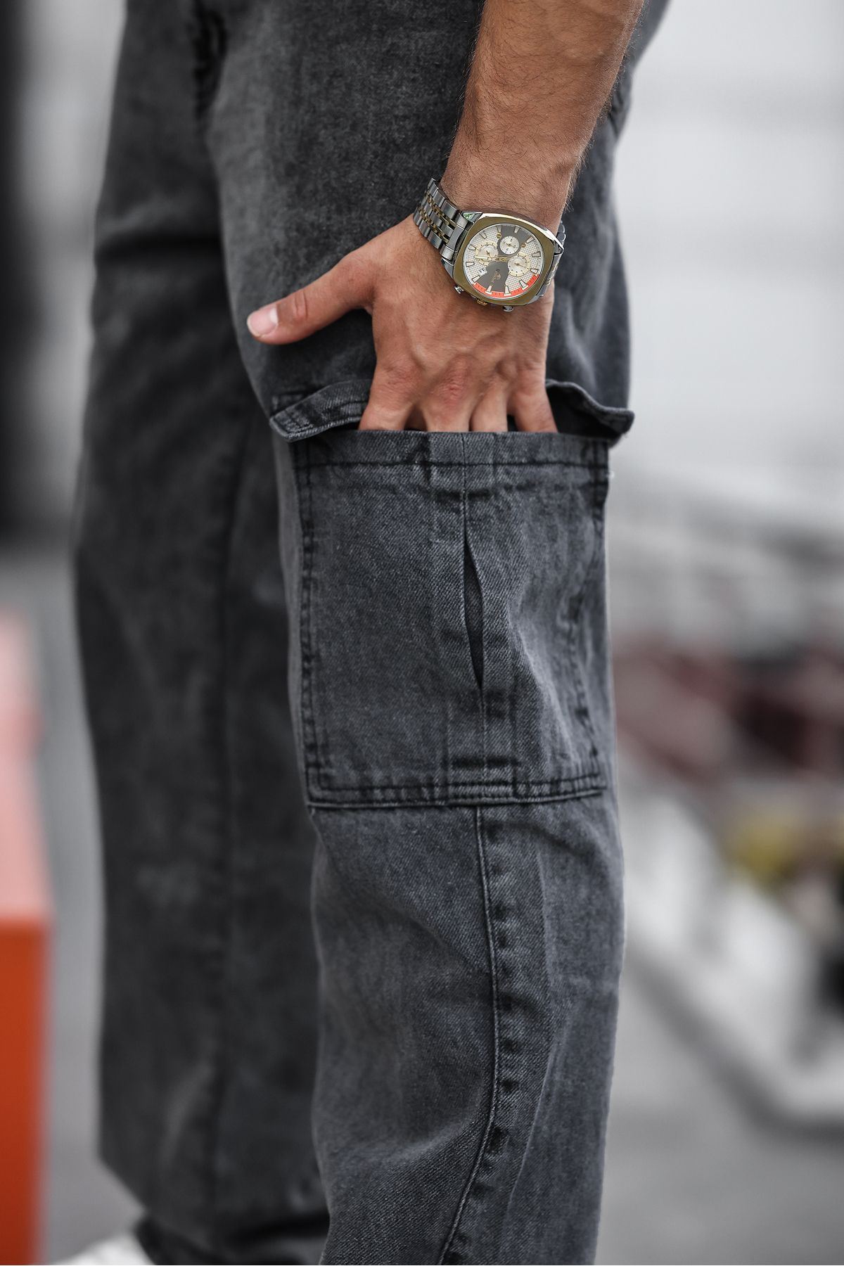 Erkek Kargo Cepli Baggy Pantolon