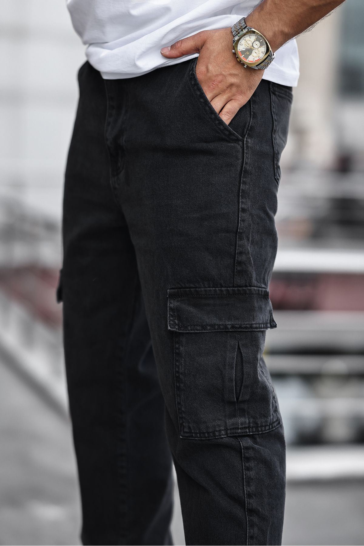 Erkek Kargo Cepli Baggy Pantolon