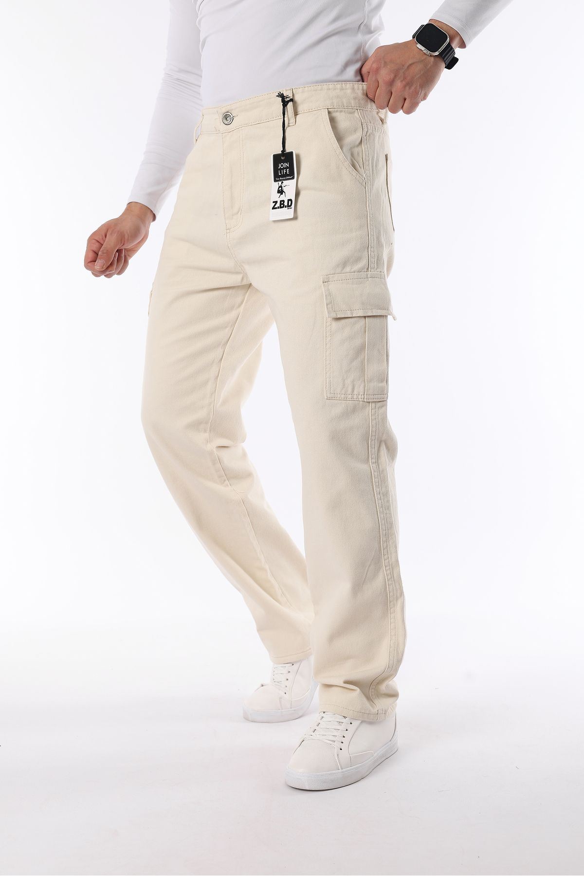 Erkek Kargo Cepli Baggy Pantolon