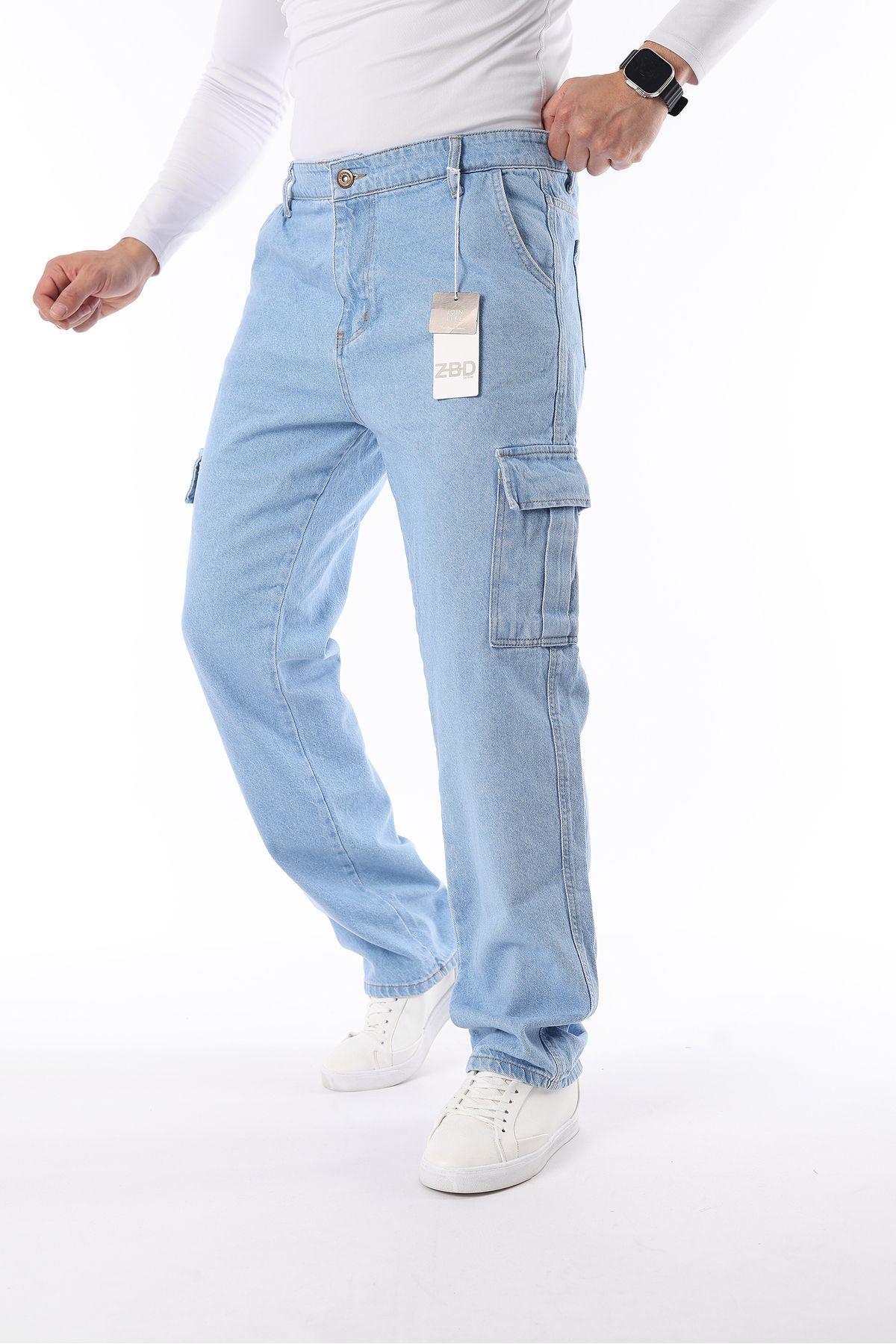 Erkek Kargo Cepli Baggy Pantolon