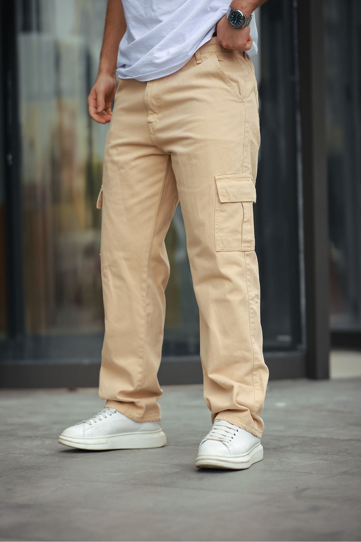 Erkek Kargo Cepli Baggy Pantolon